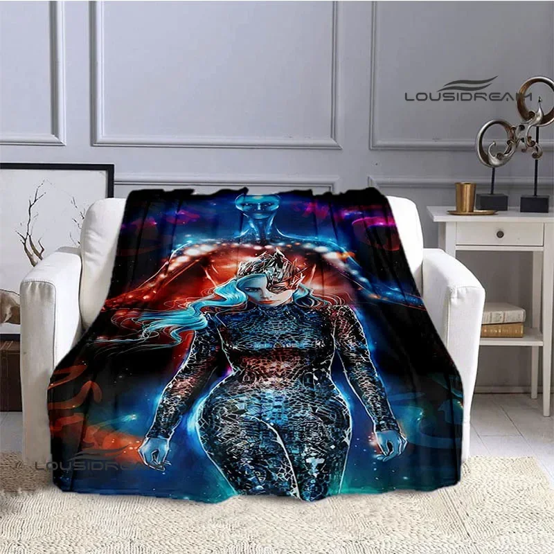 

Star Lady Gaga Printed blankets Flannel Warm blanket Soft and comfortable Blanket Travel Blankets bed linings Birthday Gift