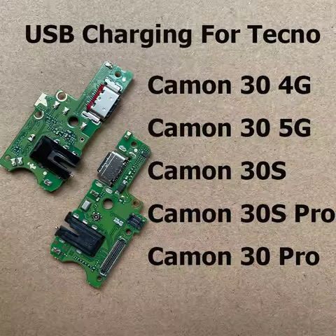 Fast Charger For Tecno Camon 30 USB Charging Dock Board Connector PCB Port Flex Cable For Camon 30S Pro 4G 5G