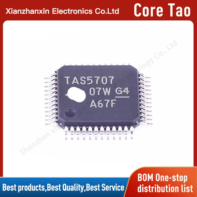 1~5pcs/lot TAS5707 TAS5707PHPR QFP48 Class D audio amplification chip