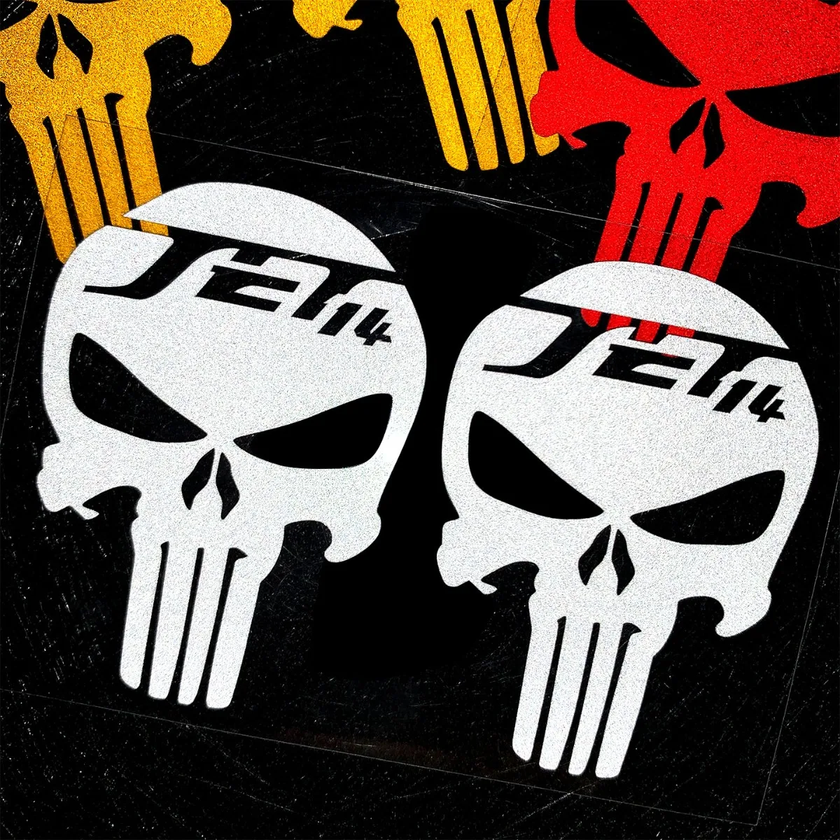 

Светоотражающие виниловые наклейки с изображением черепа для мотоцикла, декор для бензобака, боковых обтекателей и мотошлема для Sym JET 14 125 JET14 200