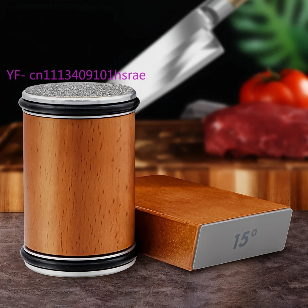 Classic Rolling Knife Sharpener Aluminum Alloy Diamond Coated Whetstone Portable Kitchen Blade Sharpening Tool for Household Use