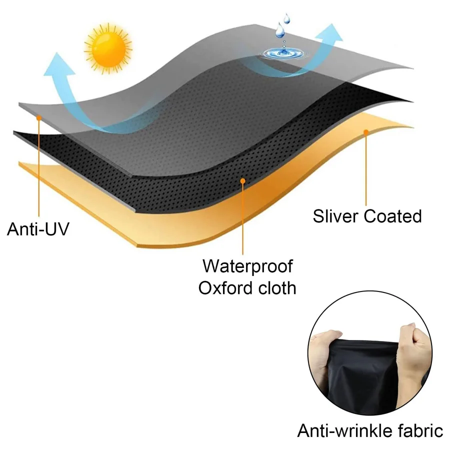 غطاء كرسي متحرك كهربائي عالي التحمل مقاوم للماء والغبار - يمنع المطر والرياح والغبار والشمس والأشعة فوق البنفسجية للاستخدام الداخلي والخارجي