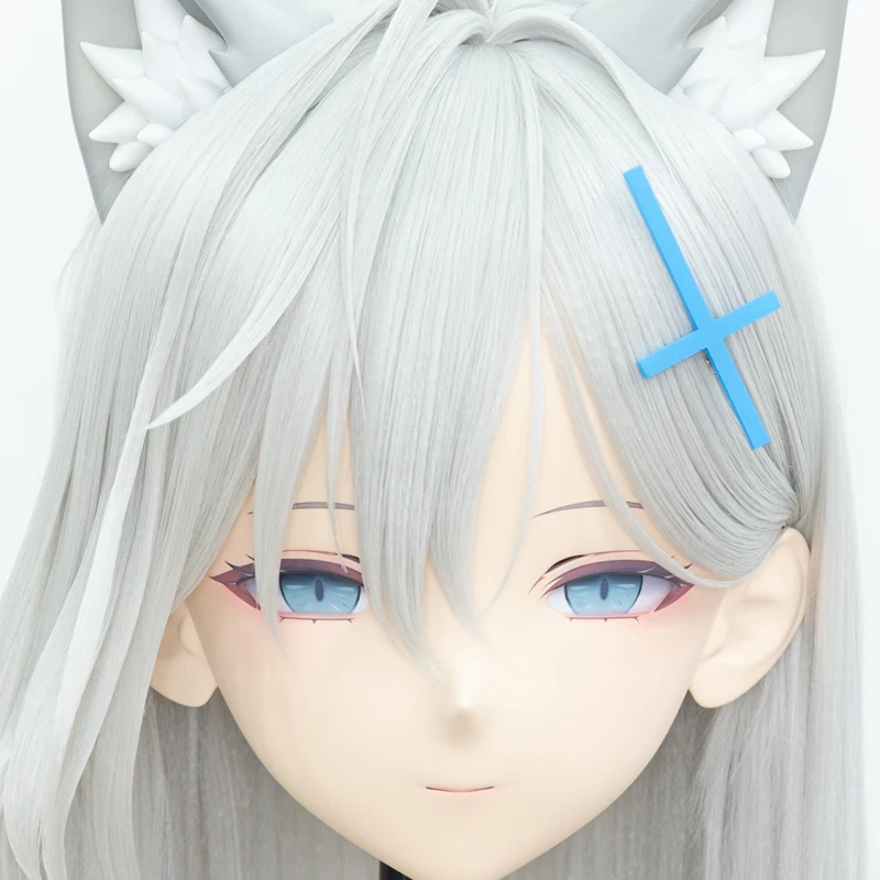 

(MEO020) Customize Handmade Full Head Lockable Crossdress Male to Female Japanese Cartoon Anime Game Character Kigurumi Mask