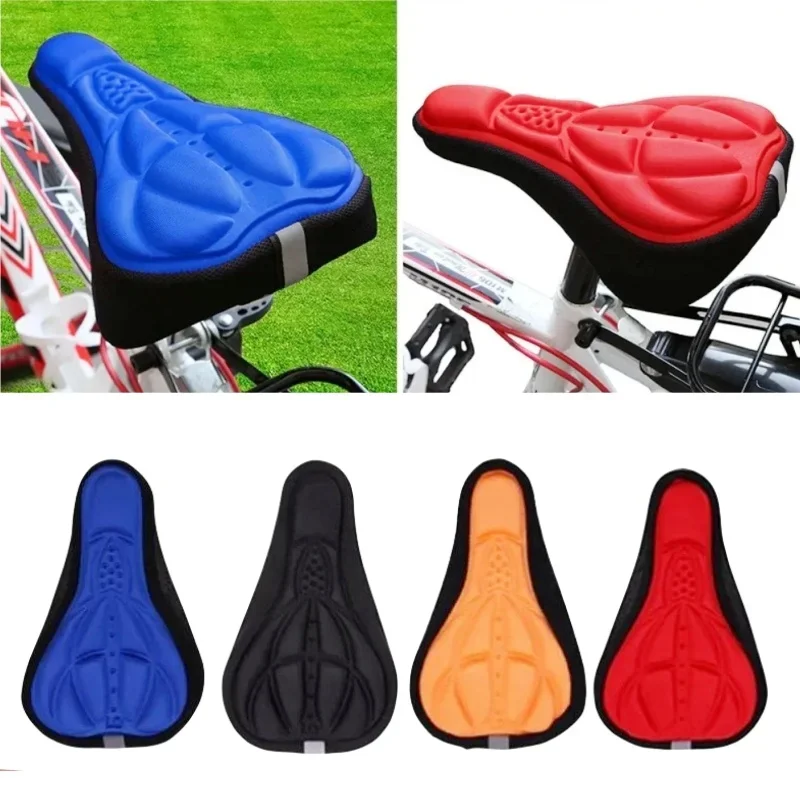 Soft 3D Padded Cycling Bicycle Bike Saddle Seat Cover Cushion Sponge Foam Comfortable Saddles Mat Bicycle Accessory