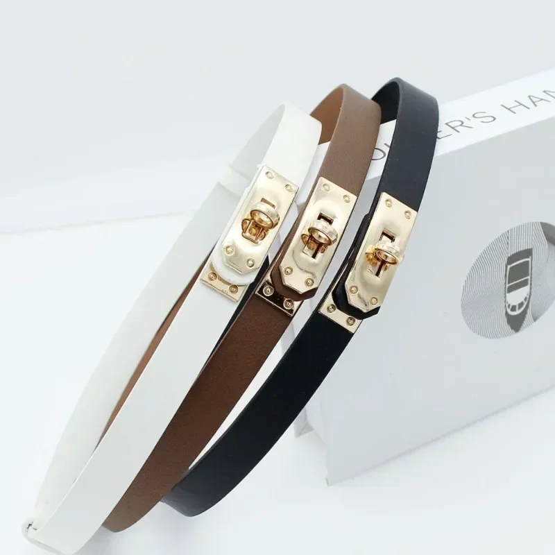 Fashion reliable Designer Belts For Women High Quality Luxury Brand Black Leather White Thin Corset Belt Brown Dress Wayband