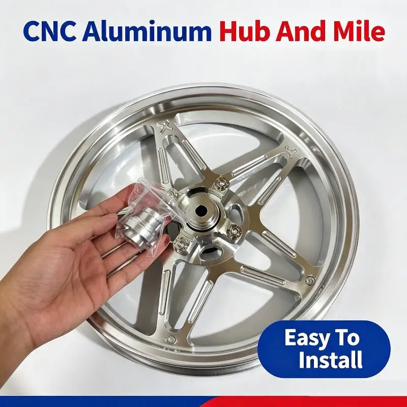 Motorcycle CNC Alloy Wheel Hub Kit with Mile Part 1 Pair Full Machining Anti-Corrosion Hub for CLICK BEAT NMAX PCX160