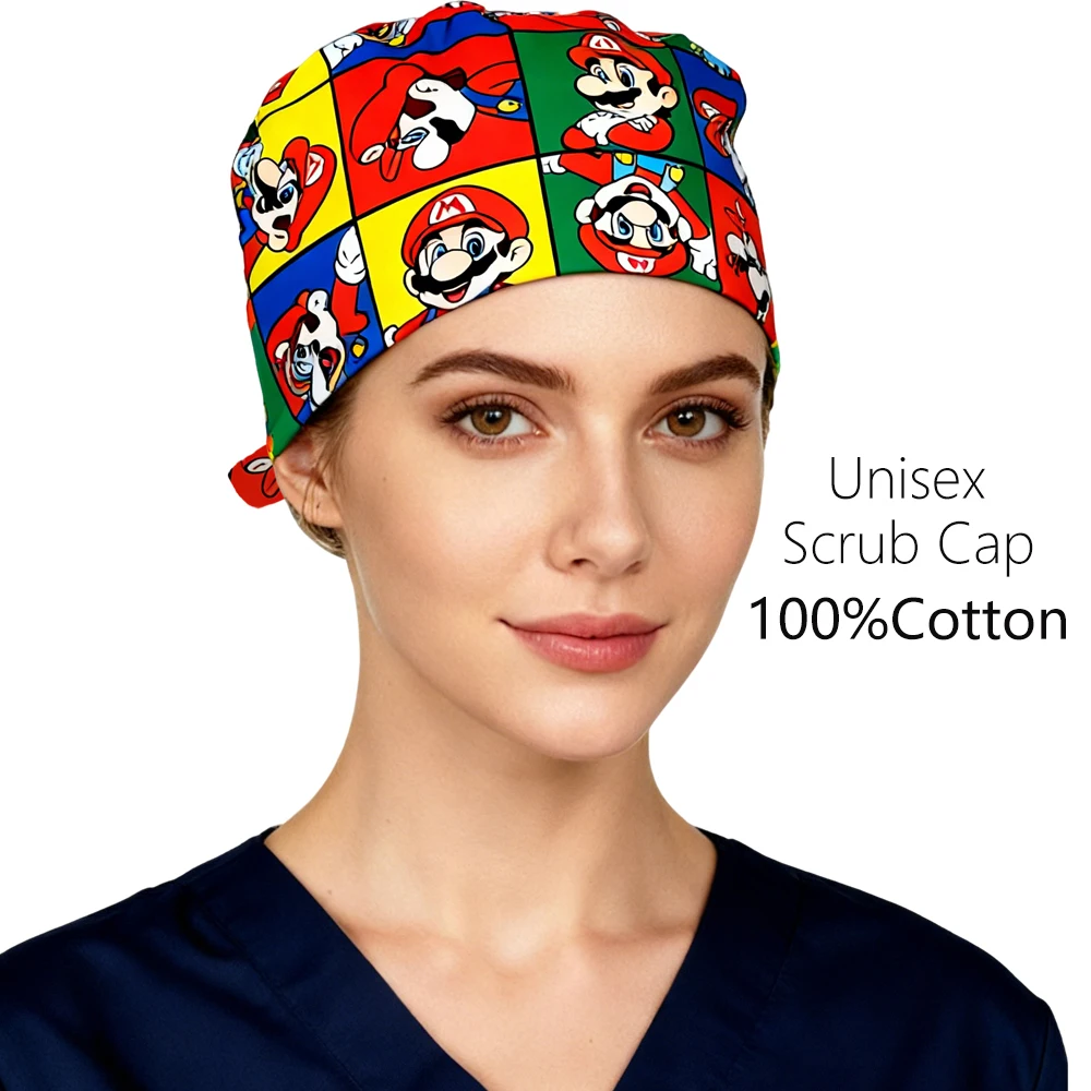 الجملة عيادة الجمال اكسسوارات العمل قبعة الجراحة النساء القطن قبعة جراحية قبعات الطبيب التمريض للبيع فرك قبعة