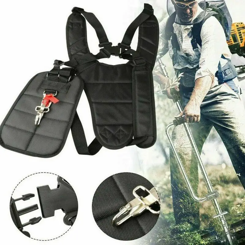 Trimmer Shoulder Nylon Strap Harness Lawn Mower Strap Belt Comfort Padded Belt Double Shoulder Strap For Trimmers Brushcutters