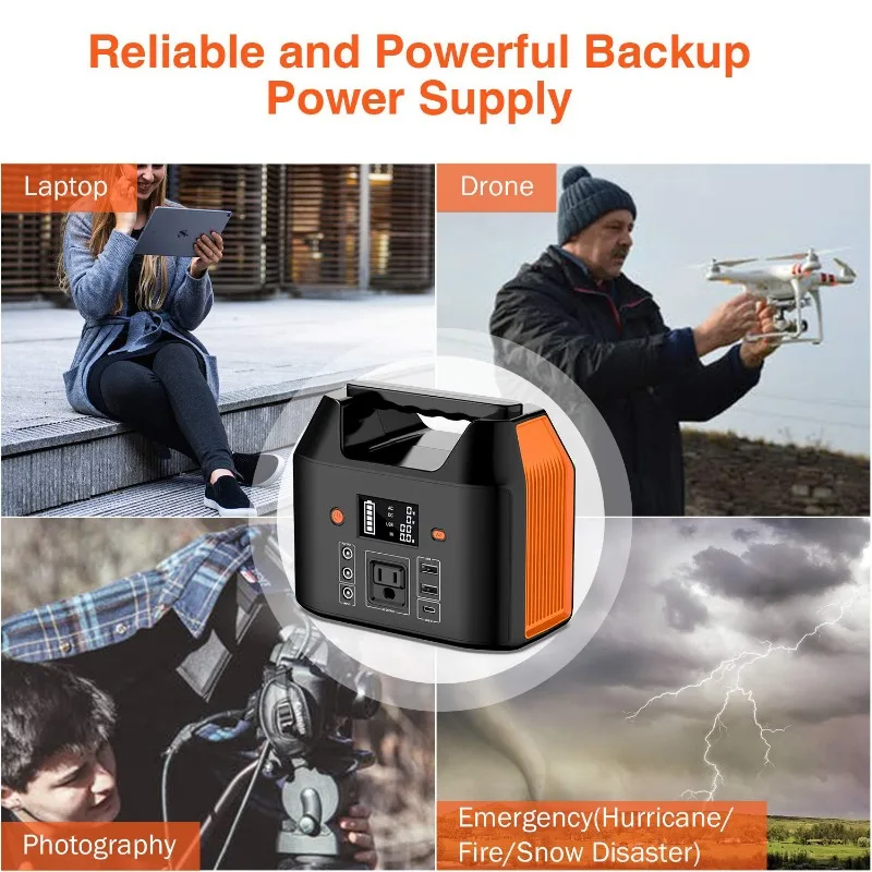 Portable Power Station 150W 48000mAh 177.6Wh original lithium battery Power Bank Charger Outdoor travel camping universal gauge