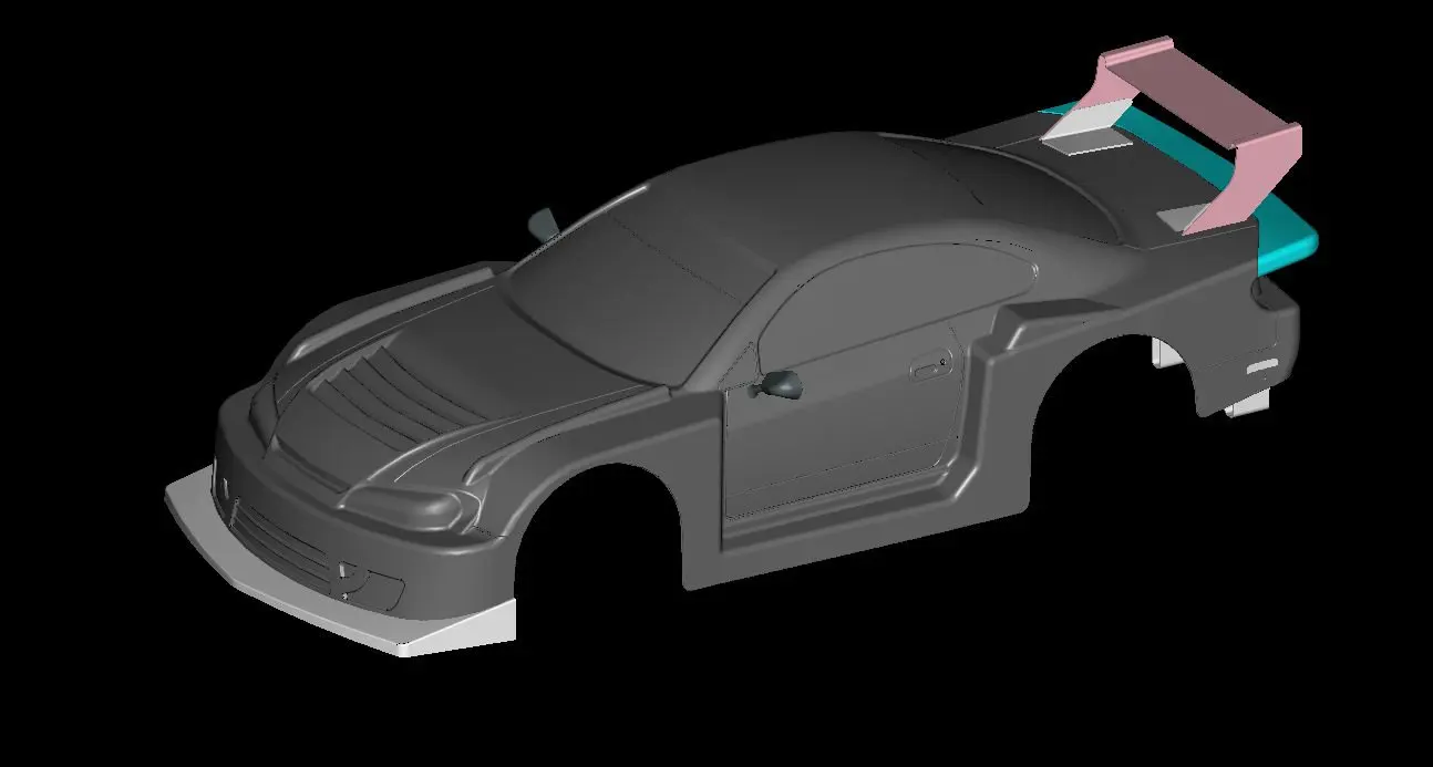 1/10 PC RC Silvia S15 LBWK Wide Body Shell 200mm Width Lampshade Tail Transparent Shell Body For Turing Dirft Mst Yokomo Hpi Hsp