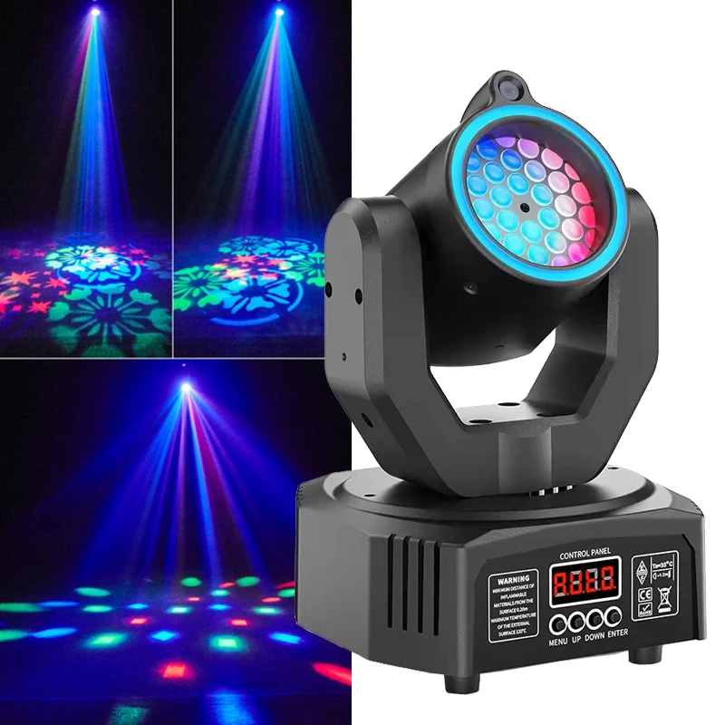 

Светодиодные прожекторы с подвижной головкой 30 Вт, DMX512, дистанционное управление, мини, 3-в-1: луч, точка и эффекты гобо, для дискотек и диджеев