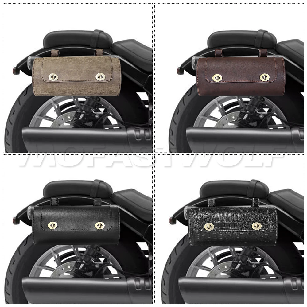 Retro Motorcycle Front Fork Handlebar Bag Tool Side Pack Fit for Yamaha Tool Bag view 3