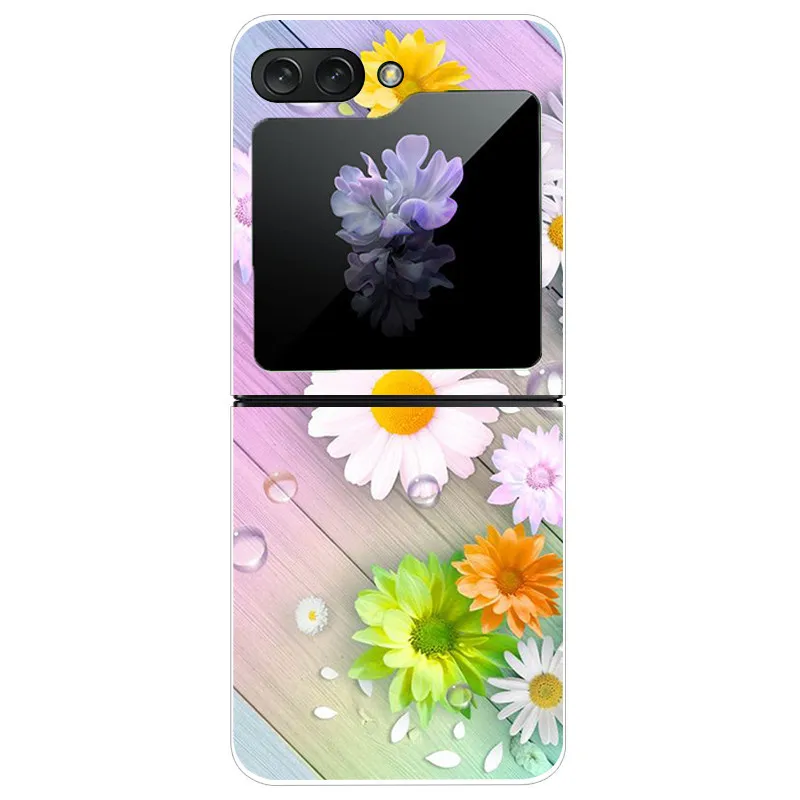 Para Samsung Galaxy Z Flip5 5G Funda transparente dura PC teléfono contraportada para Samsung Galaxy Z Flip 5 Fundas 6,7 ''ZFlip5 Funda