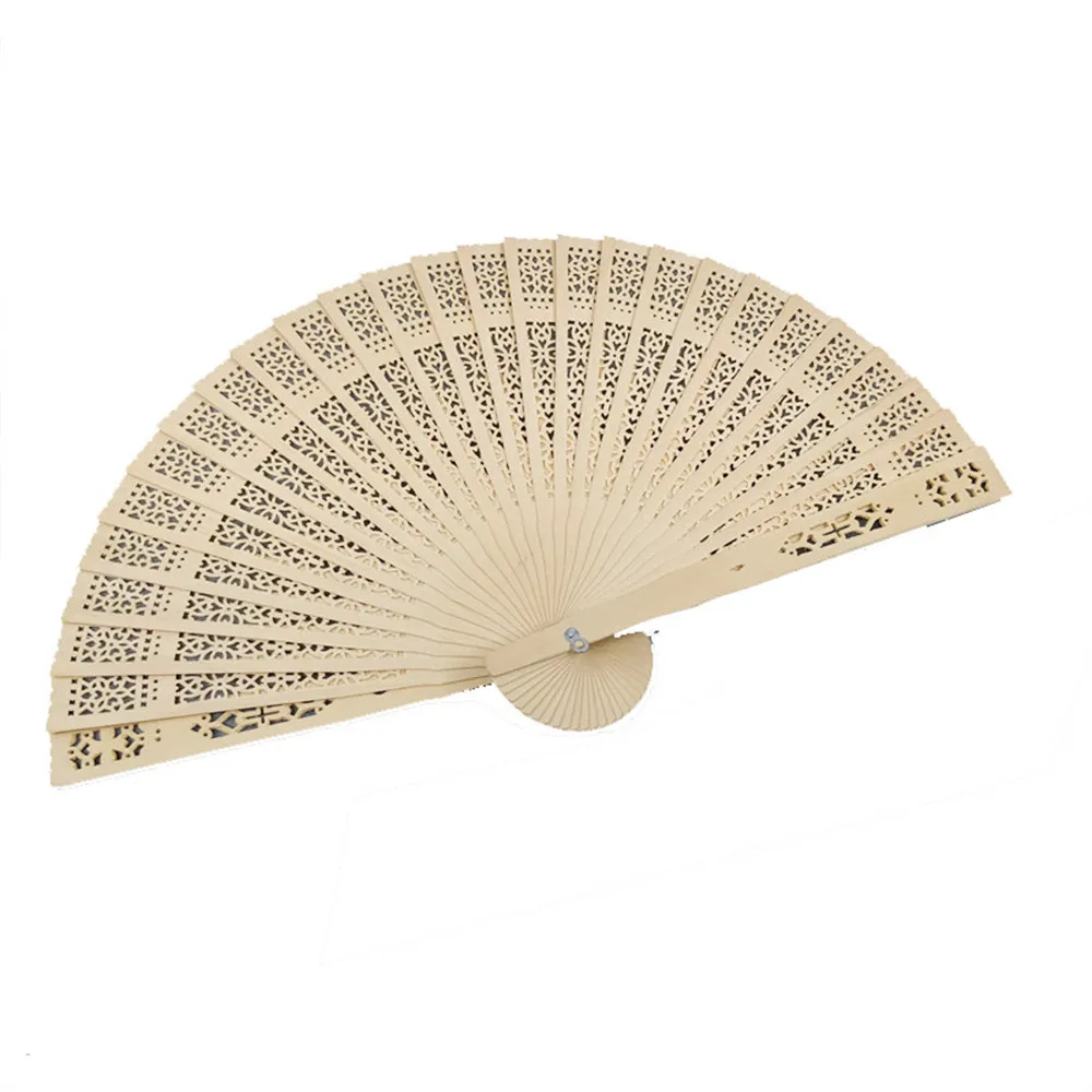 Personalized Portable Wooden Fan Wedding Favors Gifts For Guest Sandalwood Hand Fan Party Decoration 20cm Wood Folding Fan