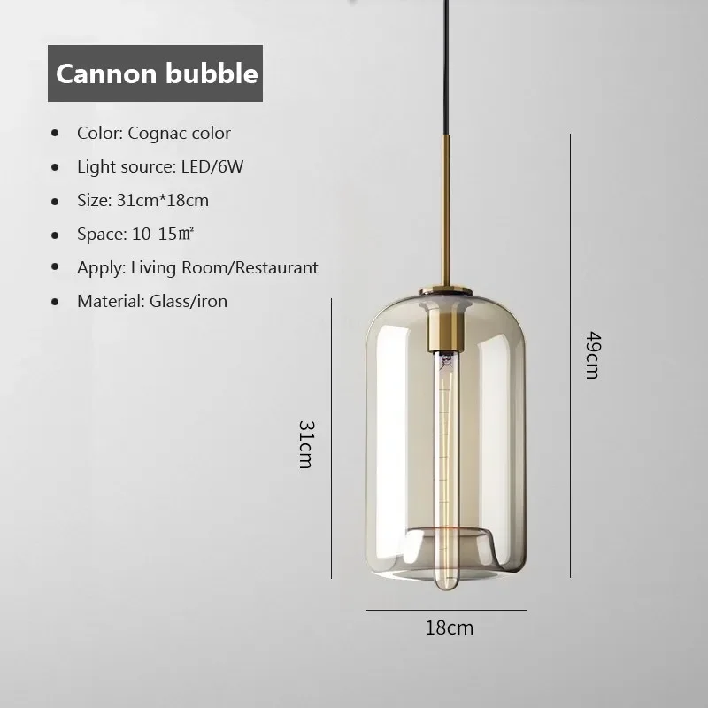 Moderne Hangende Loft Glazen Glans Hanglamp Nordic Industrial Decor Verlichting Armaturen E27/E26 Voor Keuken Restaurant Lamp