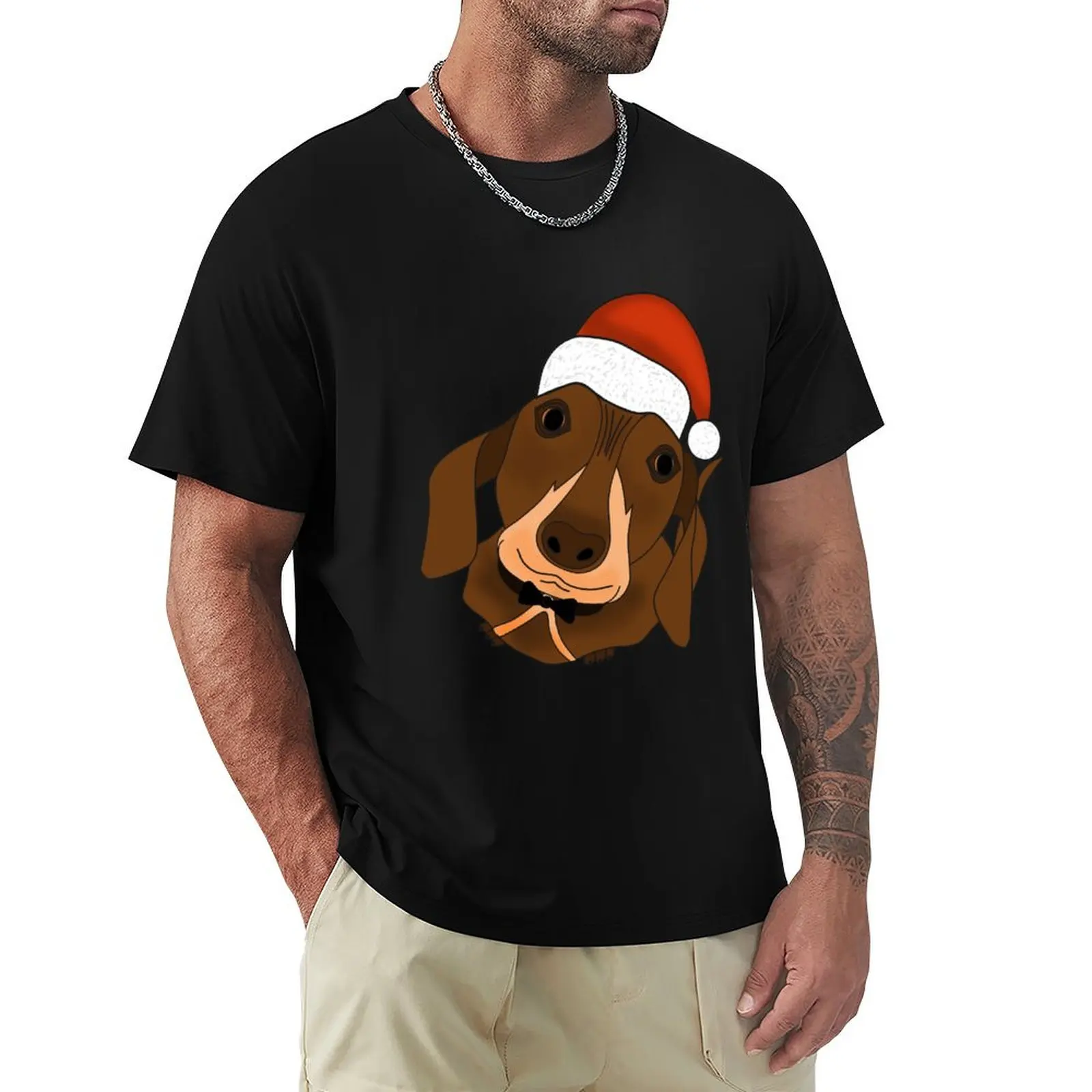 Xmas dachshund T-Shirt shirts graphic tees vintage t shirts oversized t shirts for men