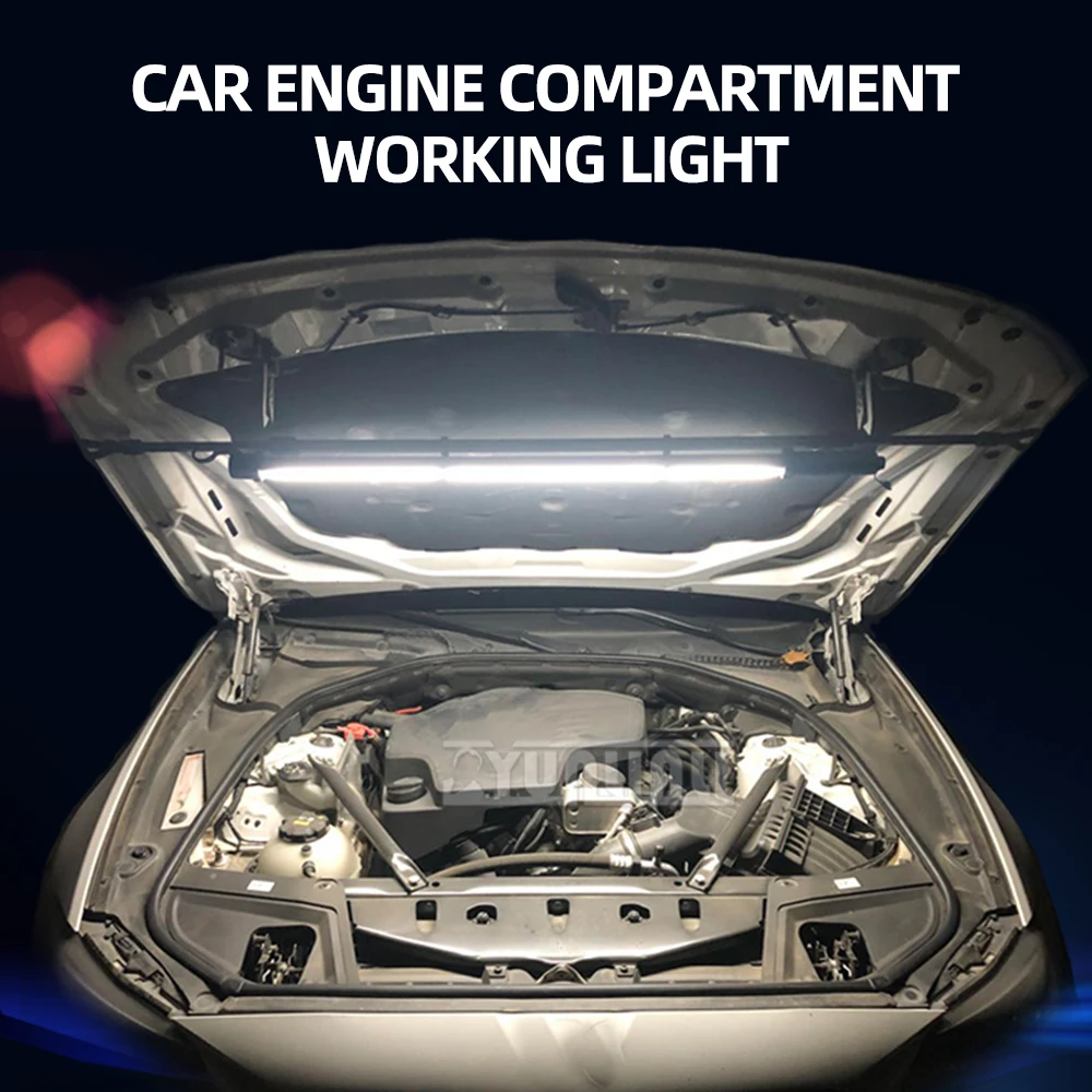 6000mAh Work Light LED Flashlight Rechargeable Lamp with Hooks for Camiping Car engine Repair Inspection Outdoor