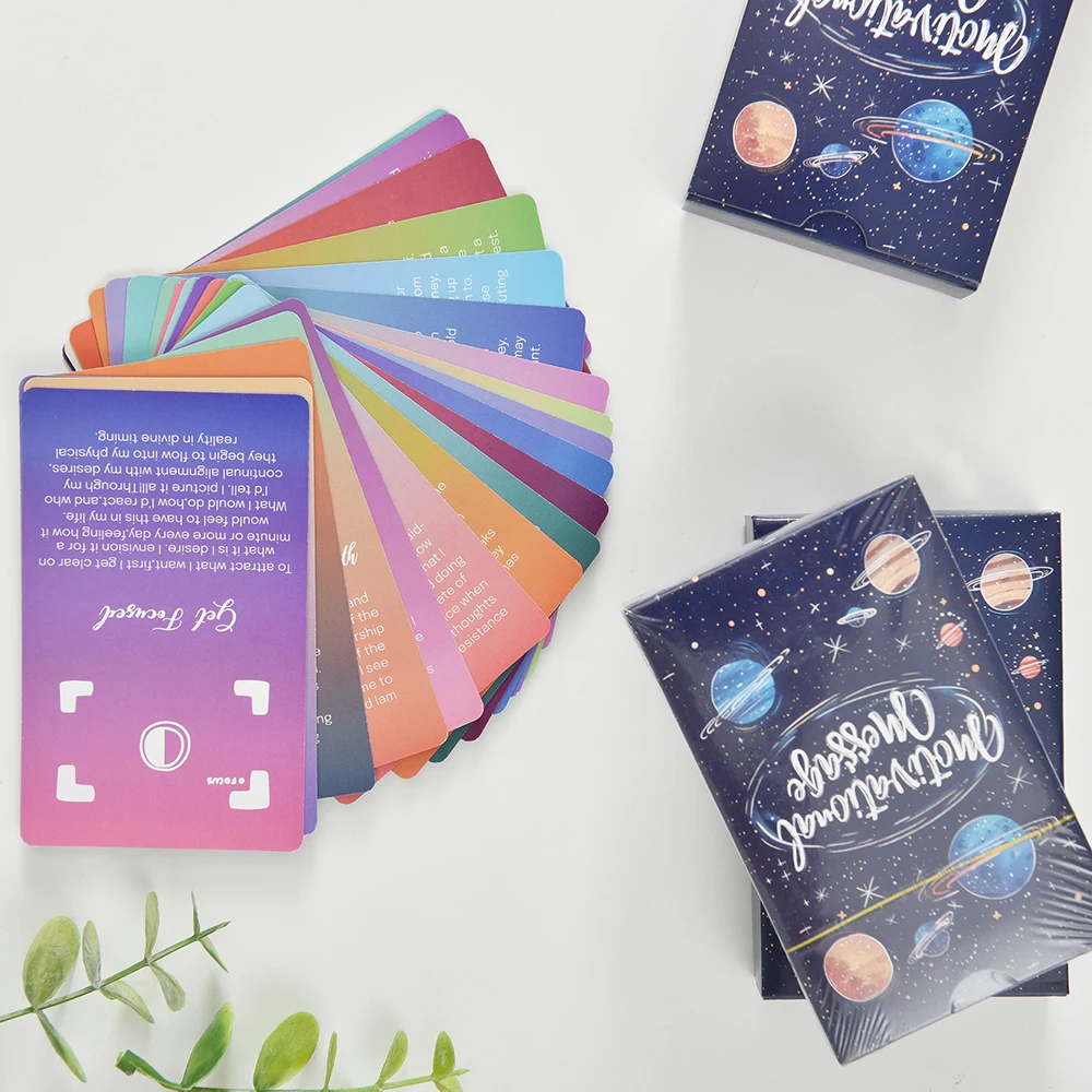 52 hojas de mensaje consciente motivacional, tarjeta de auto motivación inspiradora