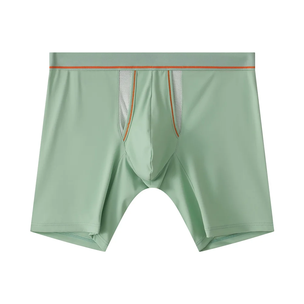 

Men Separated Pouch Underwear Sports Hot Hot Lingerie Lengthen Bikini Flat Corner Long Leg Boxers Trunks Elastic Men's Panties