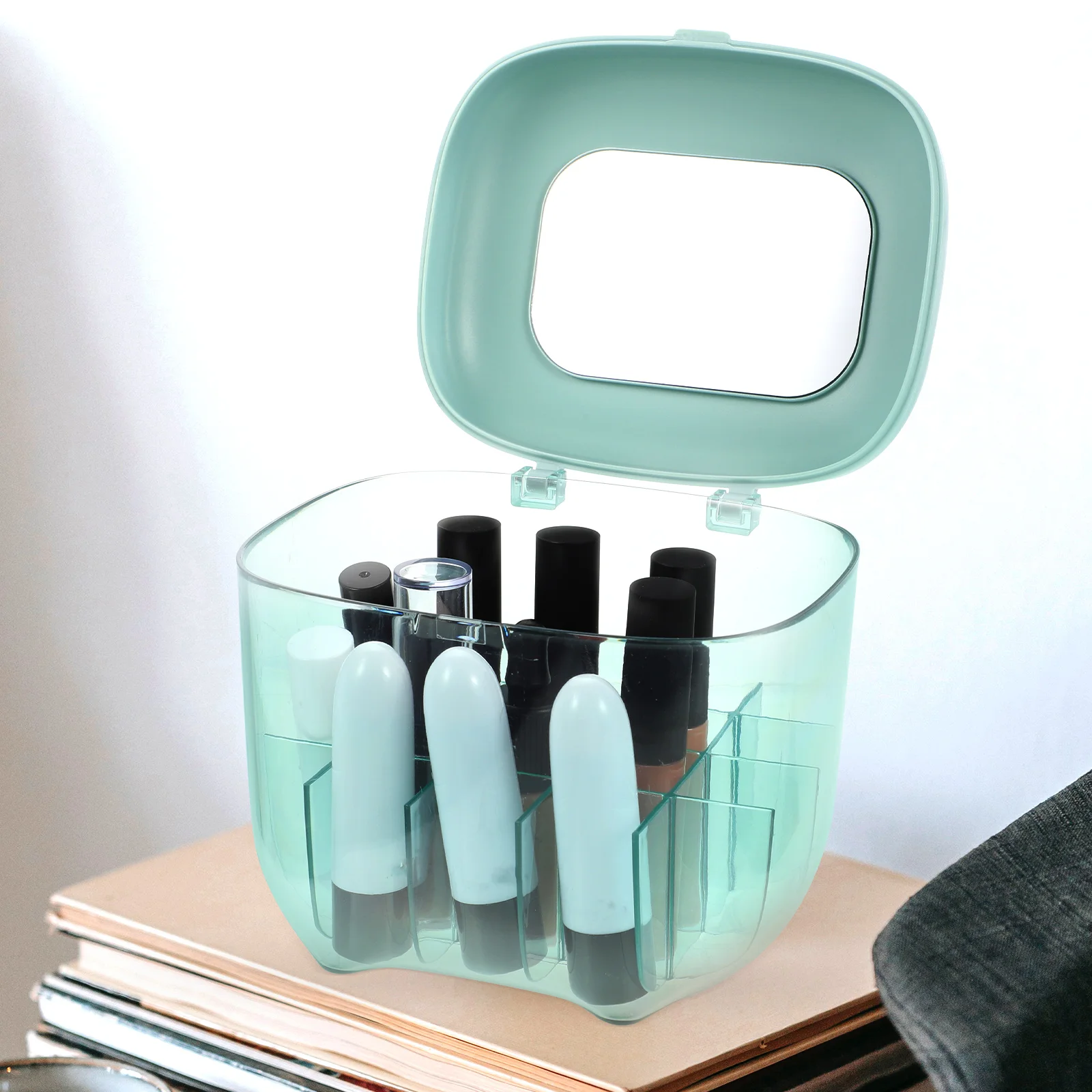 

1pcs Creative Multi-Grid Storage Box Desktop Rack for Lipstick Organizer Women Household Lipstick Rack Accessory