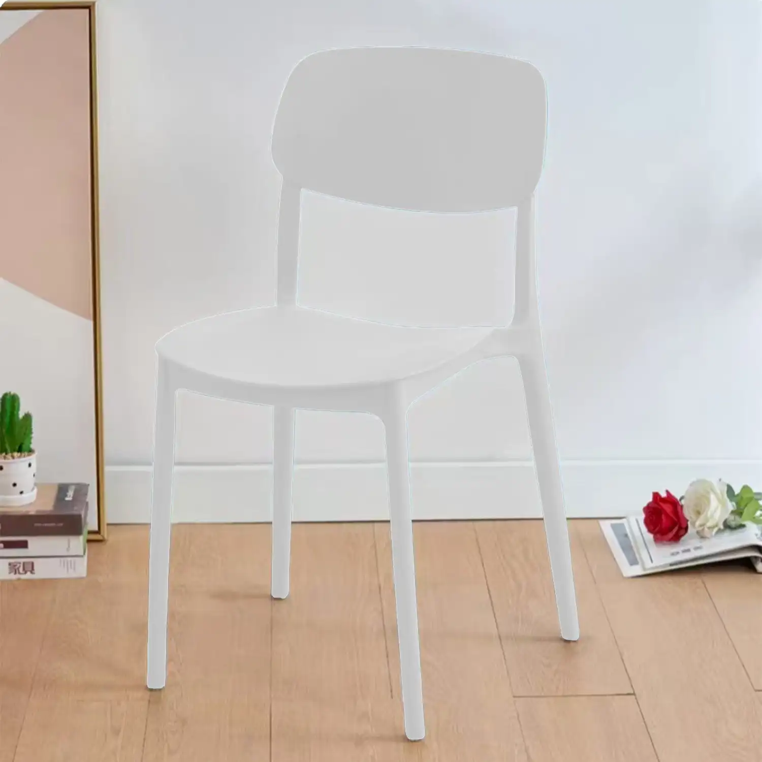 Chaise Buybuy Catania, couleur blanche, CTN02W