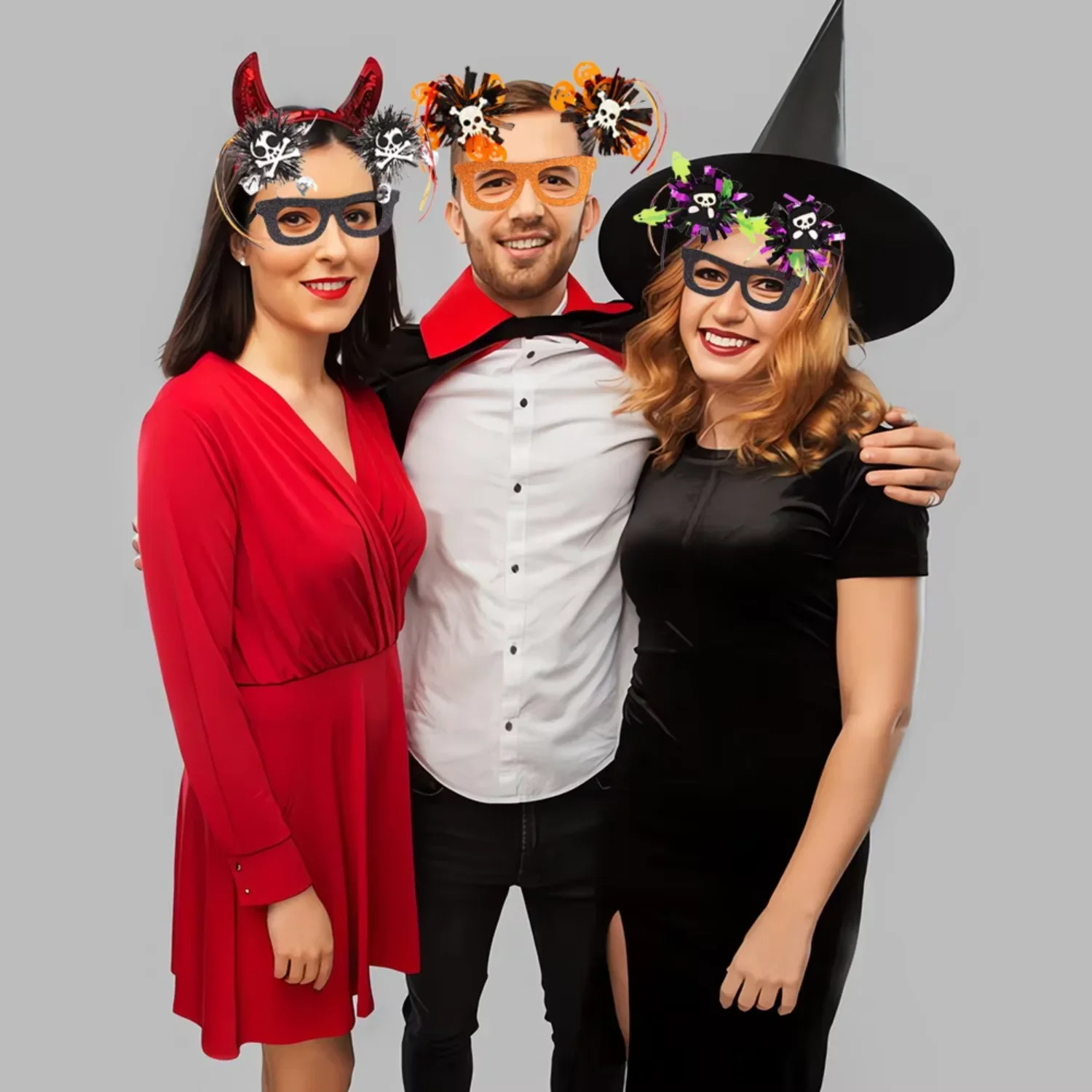 

Очки на Хэллоуин, цветная гирлянда, очки в виде шара Бобо, тематическая вечеринка на Хэллоуин, декоративные оправы для очков