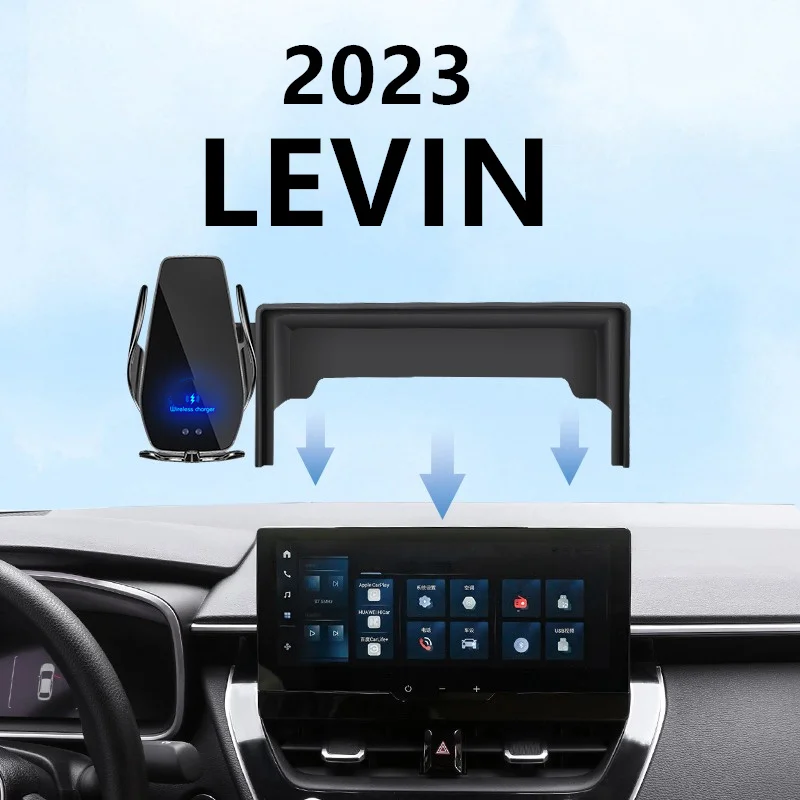 

2023 For Toyota LEVIN Car Screen Phone Holder Wireless Charger Navigation Modification Interior 10.25 Inch Size