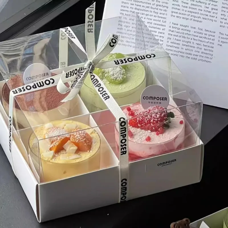 

10 Sets Food Grade Plastics Cupcake Boxes 6/9 Hole Transparent Dessert Packing Box Festival Party Pastry Decoration Gift Case
