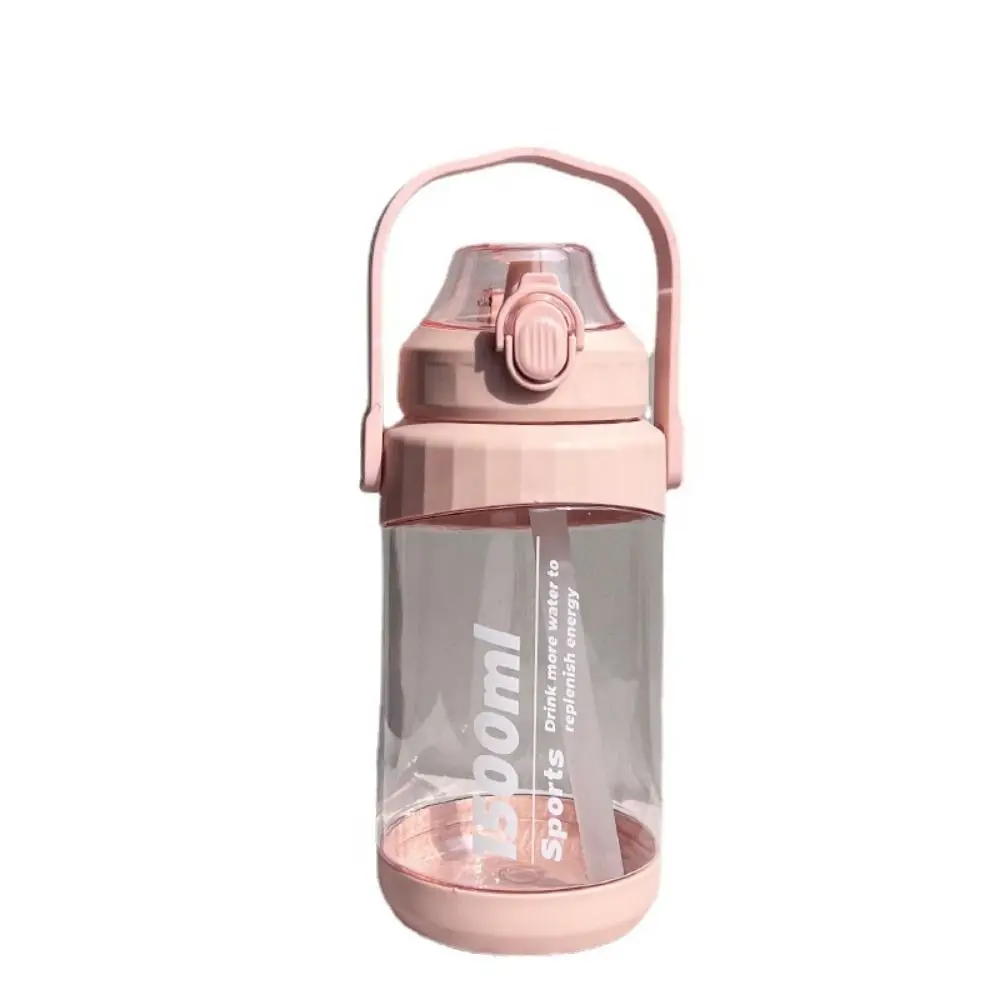 with Straw Straw Sports Water Bottle Large Capacity With Handle Sports Fitness Water Cups 1.5L/2L Leak-proof