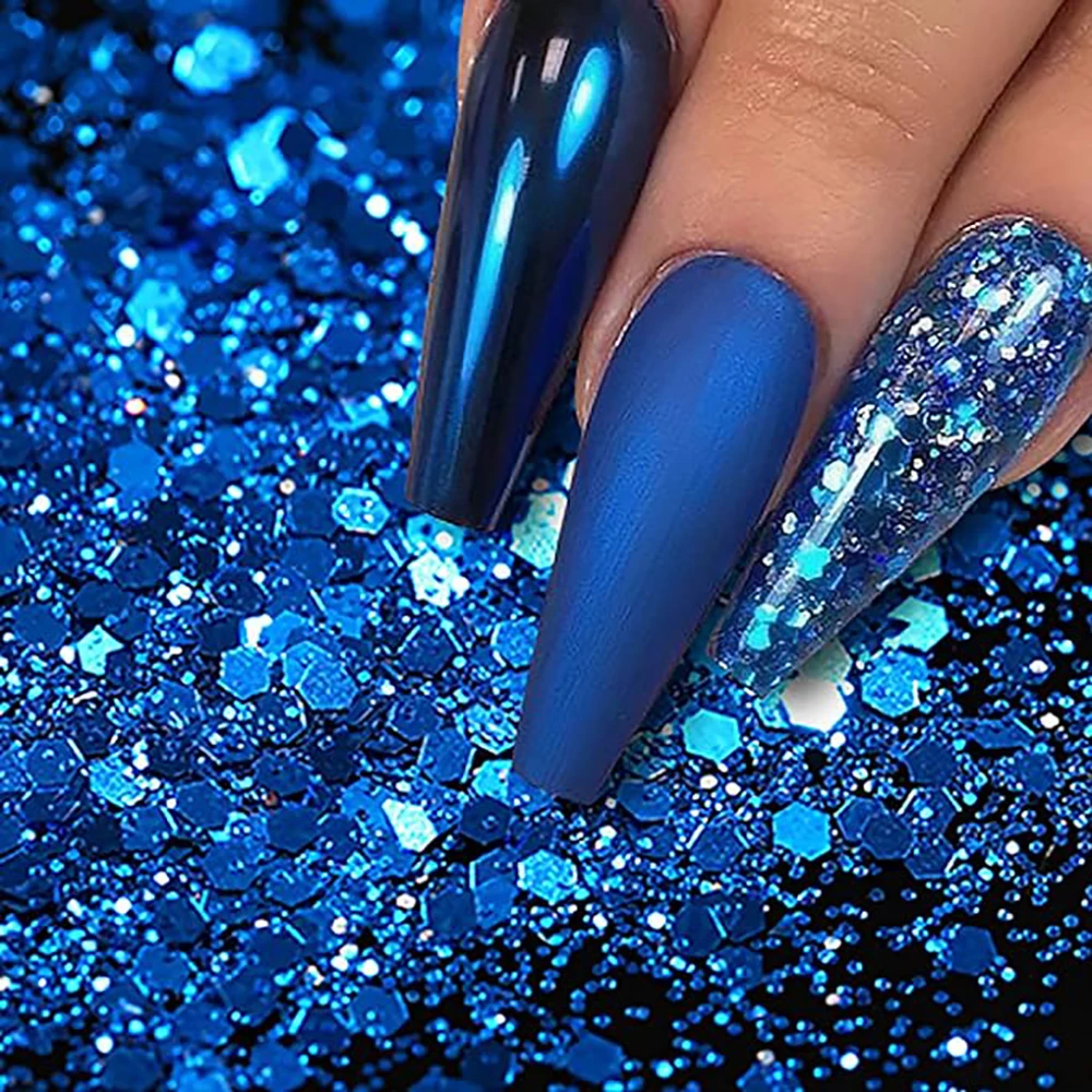 12 colori gradiente sirena Glitter Nail Art paillettes, personalizzato 3D gradiente Ripple scale signore decorazioni per unghie fai da te