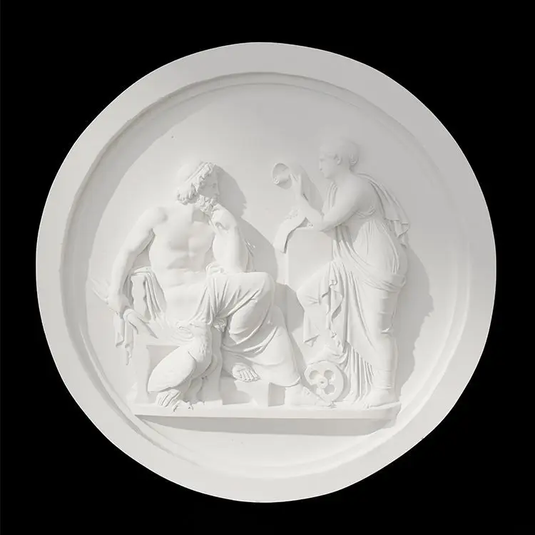 Goddess and Jupiter Plaster Relief Decorative Paintings, Plaster Figures, Three-Dimensional Wall Hangings