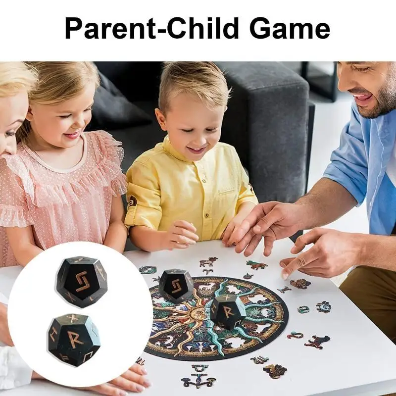 

2Pcs Polyhedral Dices 12-Sided Astrological Dices Table Game Dices Divinations Game Tool Easy to Use A70D