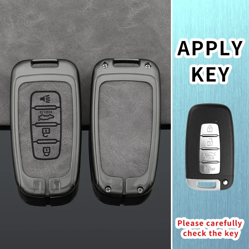 4 Button Key Case Cover for Hyundai Tucson Azera IX35 Sonata for Kia Sportage R Borreed Sorento K5 K7 Key Holder Key Chains