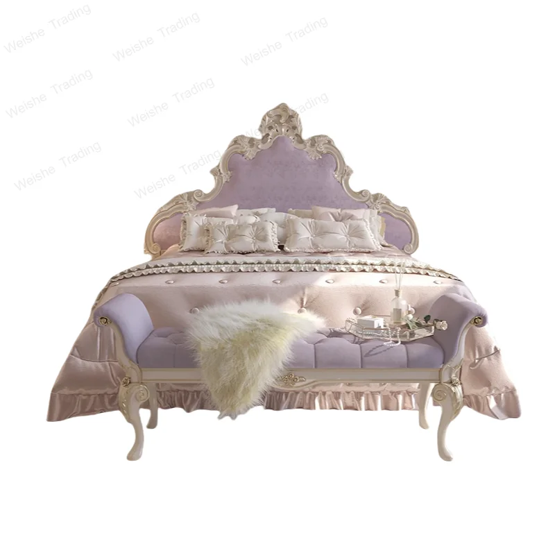 

Beauty European Simple Safe Sleeping Bed Girls Princess Sun Design Nordic Floor Wooden Beliche Furniture