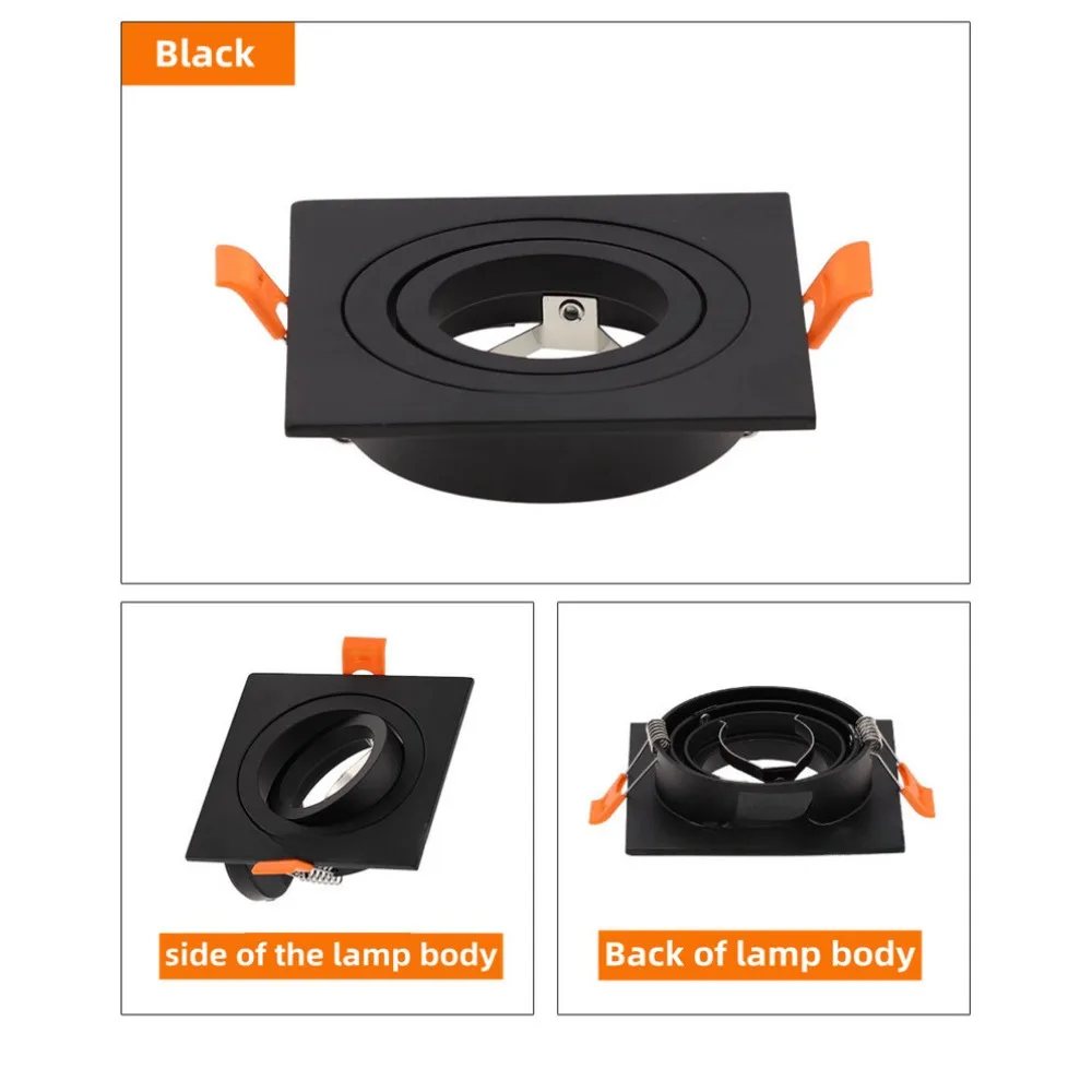 JOYINLED Round GU10 MR16 Led Stand Black/White/Silver Led Spot Light Frame E27 Lamp Holder GU10 Downlight Accessories Adjustable - view 6