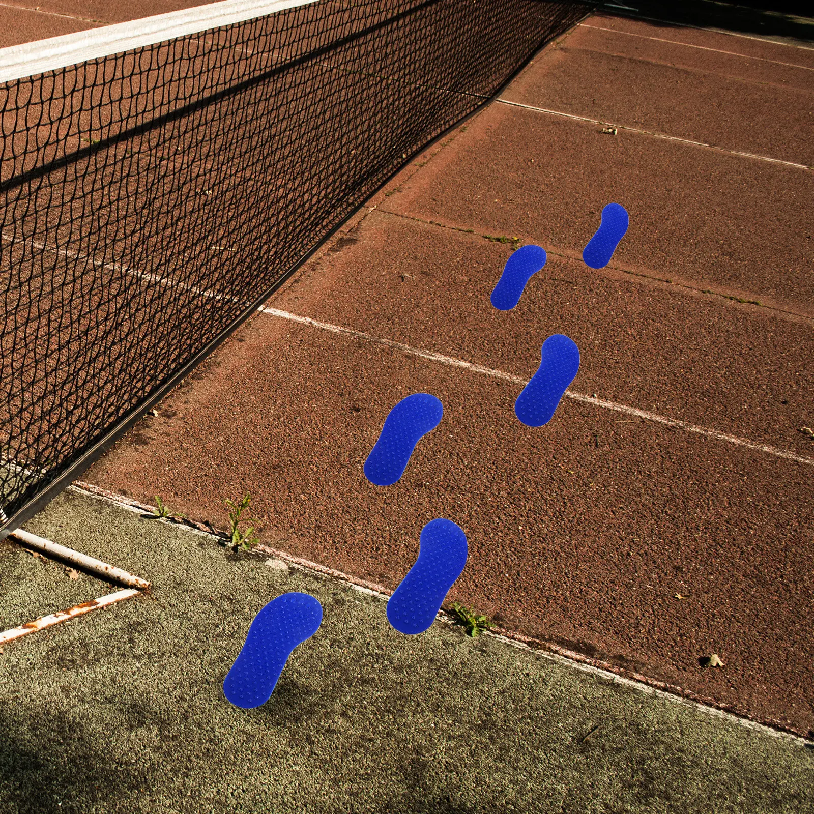 

10pcs Foot-Shaped Floor Markers For Tennis Basketball Training Durable Spot Marking Pads Outdoor Indoor Use Sports Training