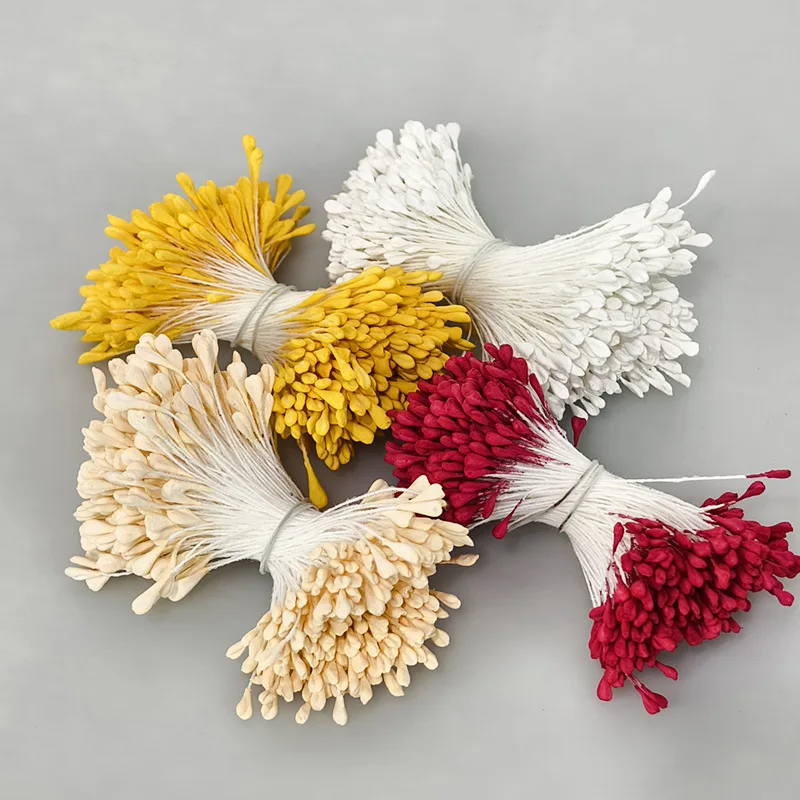 

2025 Hot Sale Simulation Color Stamens Matte Flat Head Flower Heart Handmade Diy Floral Decoration Production Materials