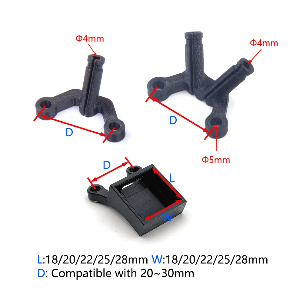 PHISITAL 3D Printed Parts Universal Antenna/GPS Module Holder Fixed Mount Bracket Seat 20-30mm Spacing for FPV Racing Drone