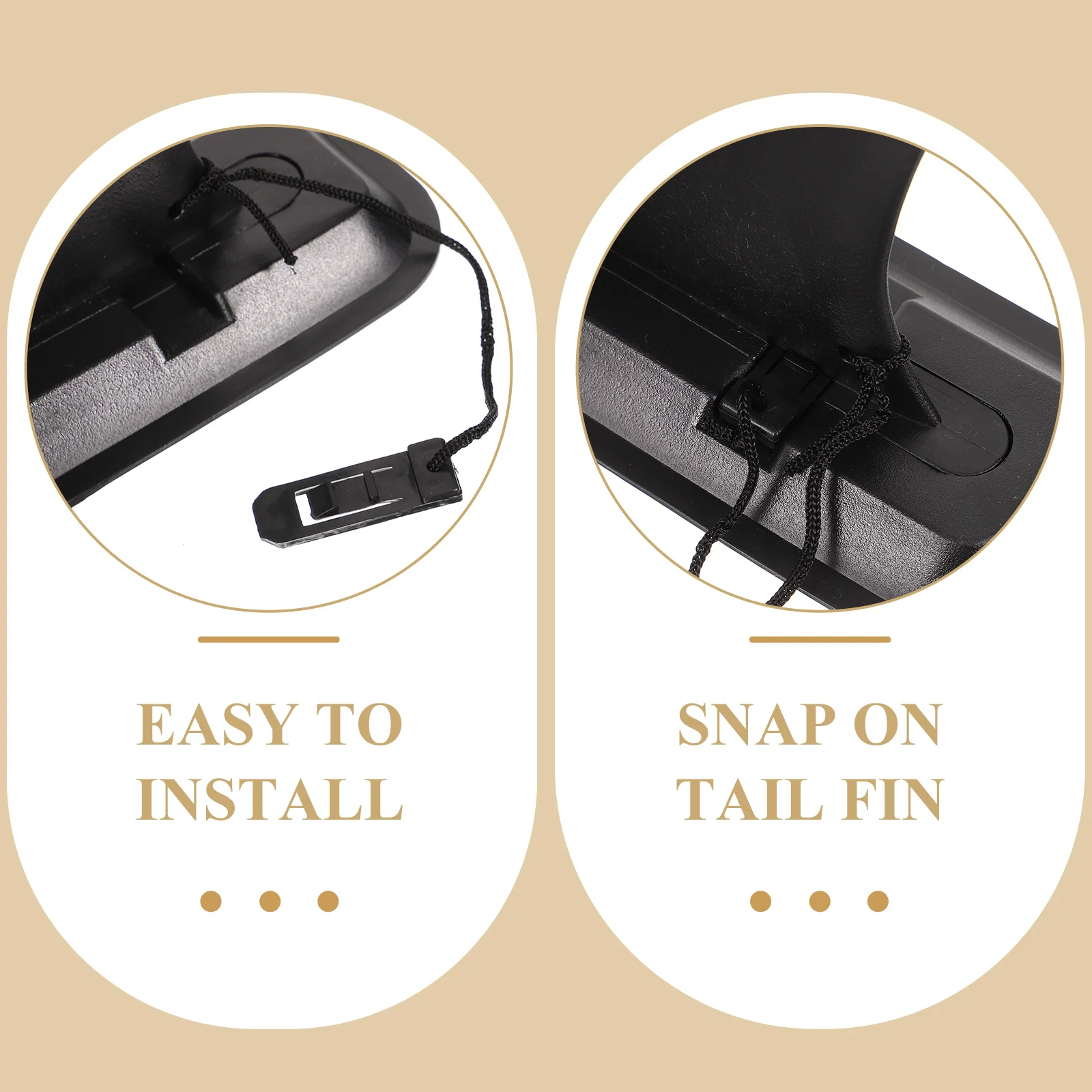 

Sliding Surfboard Fin Black Plastic Detachable Paddle Board Stabilizer Replacement Accessory Wear Resistant Compatible With