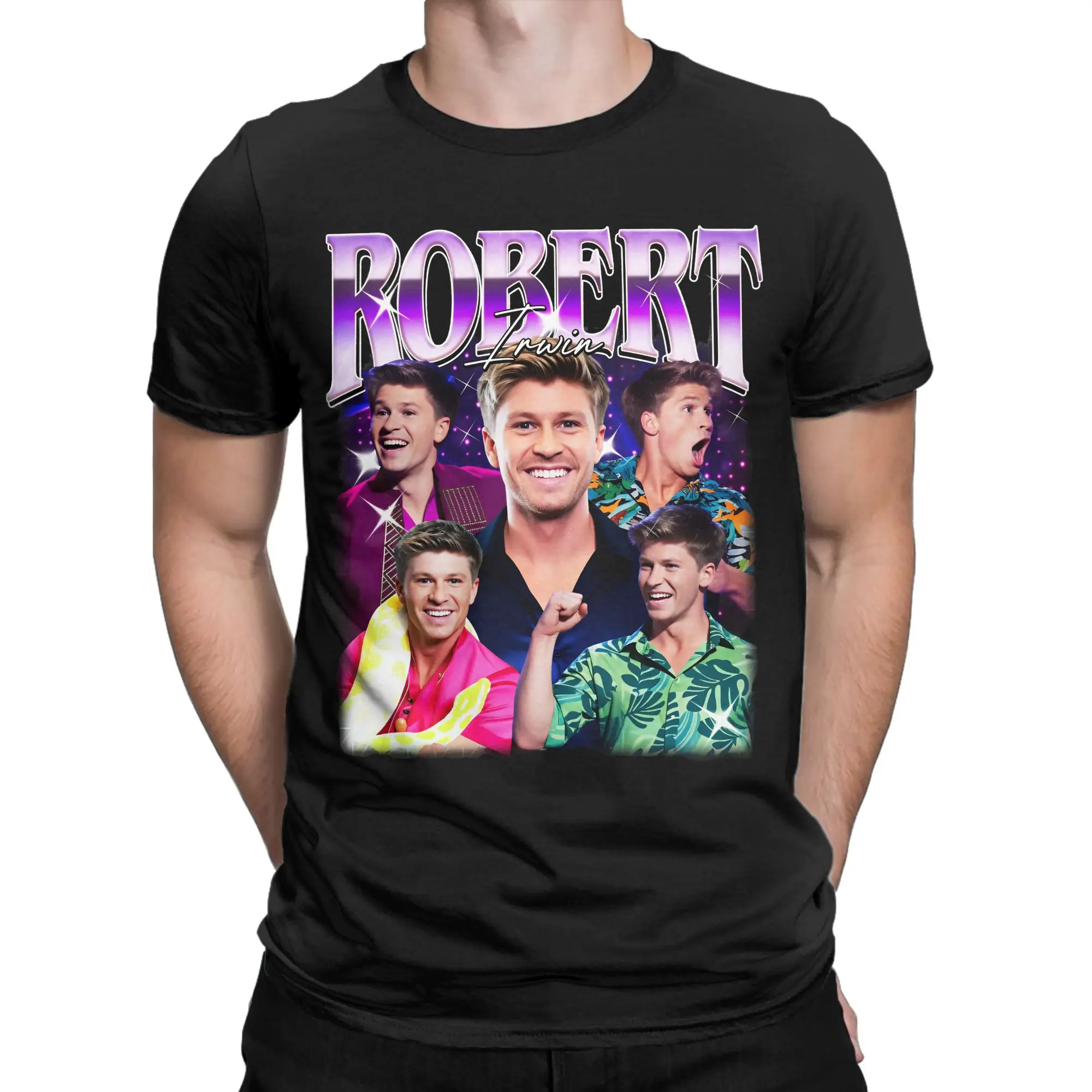 Men Women's T-Shirt Robert Irwin Conservationist Funny 100% Cotton Tee Shirt Short Sleeve  T Shirt Round Collar Clothing Printed