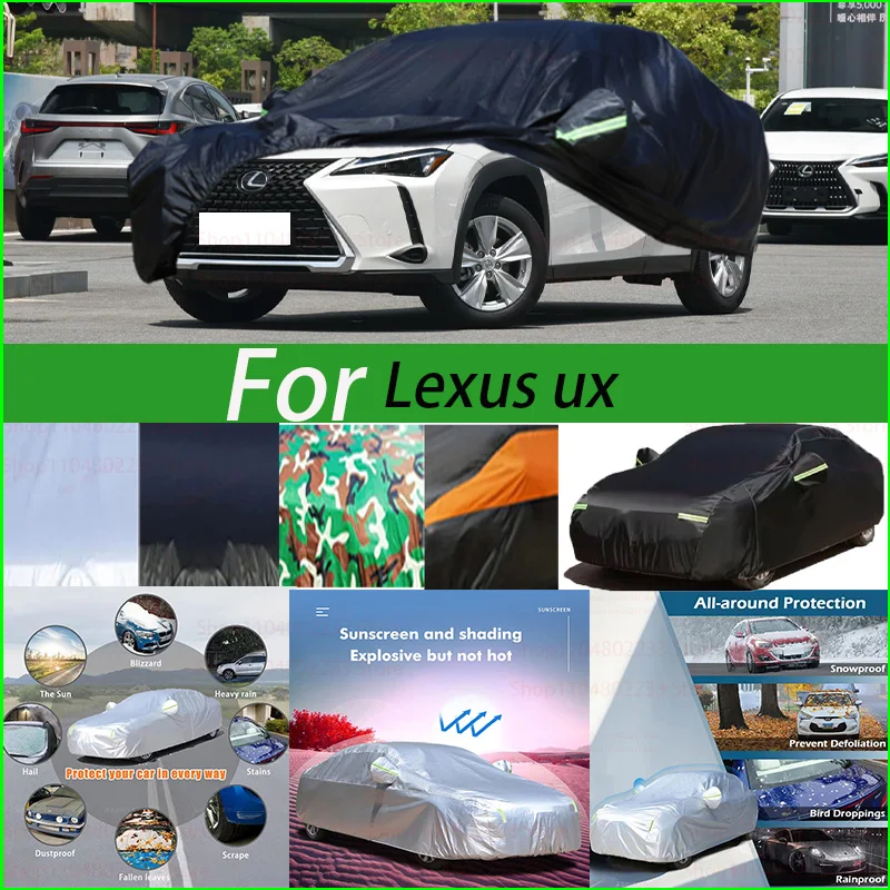 

Outdoor Protection Full Car Covers Snow Cover Sunshade Waterproof Dustproof Exterior Black Car Cover for Lexus Ux