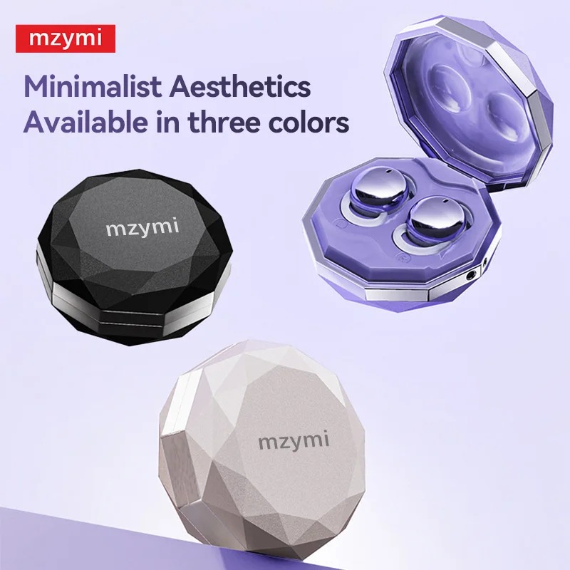 

mzymi Sleeping Wireless Earbuds ENC Noise Cancelling Invisible Headphone TWS Ultra-thin Bluetooth Earphone With Mic For XIAOMI