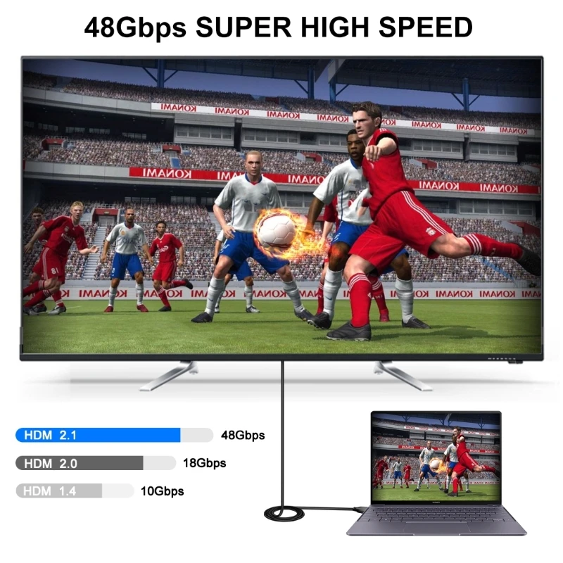 

SZSU 8K HDTV Port 2.1 Cable Offers 48Gbps Bandwidth with Dynamic eARC for HDTV and more Screens Video Line