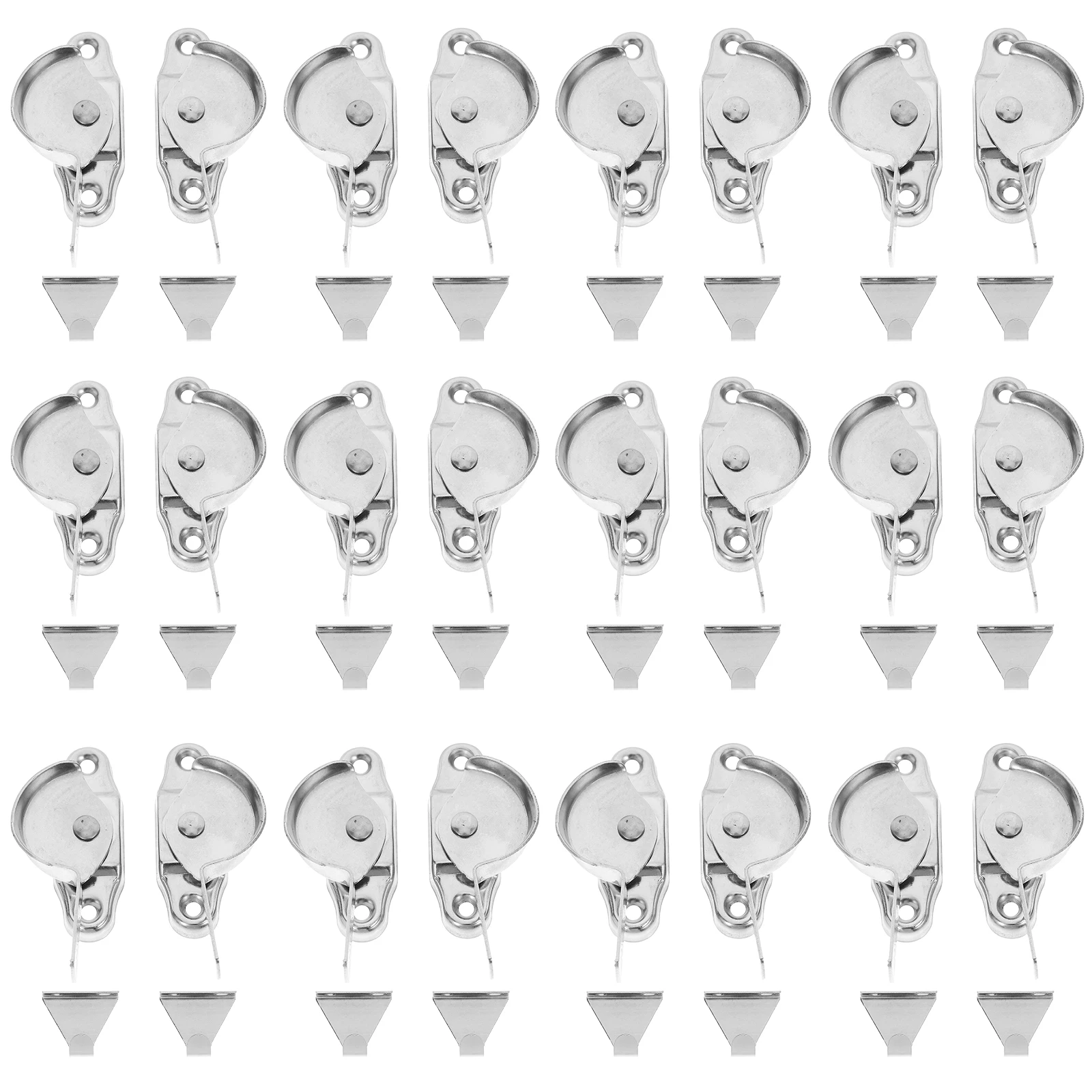 

12 Sets Pocket Window Anti-theft Lock Sash Locks Stoppers Security Stainless Steel