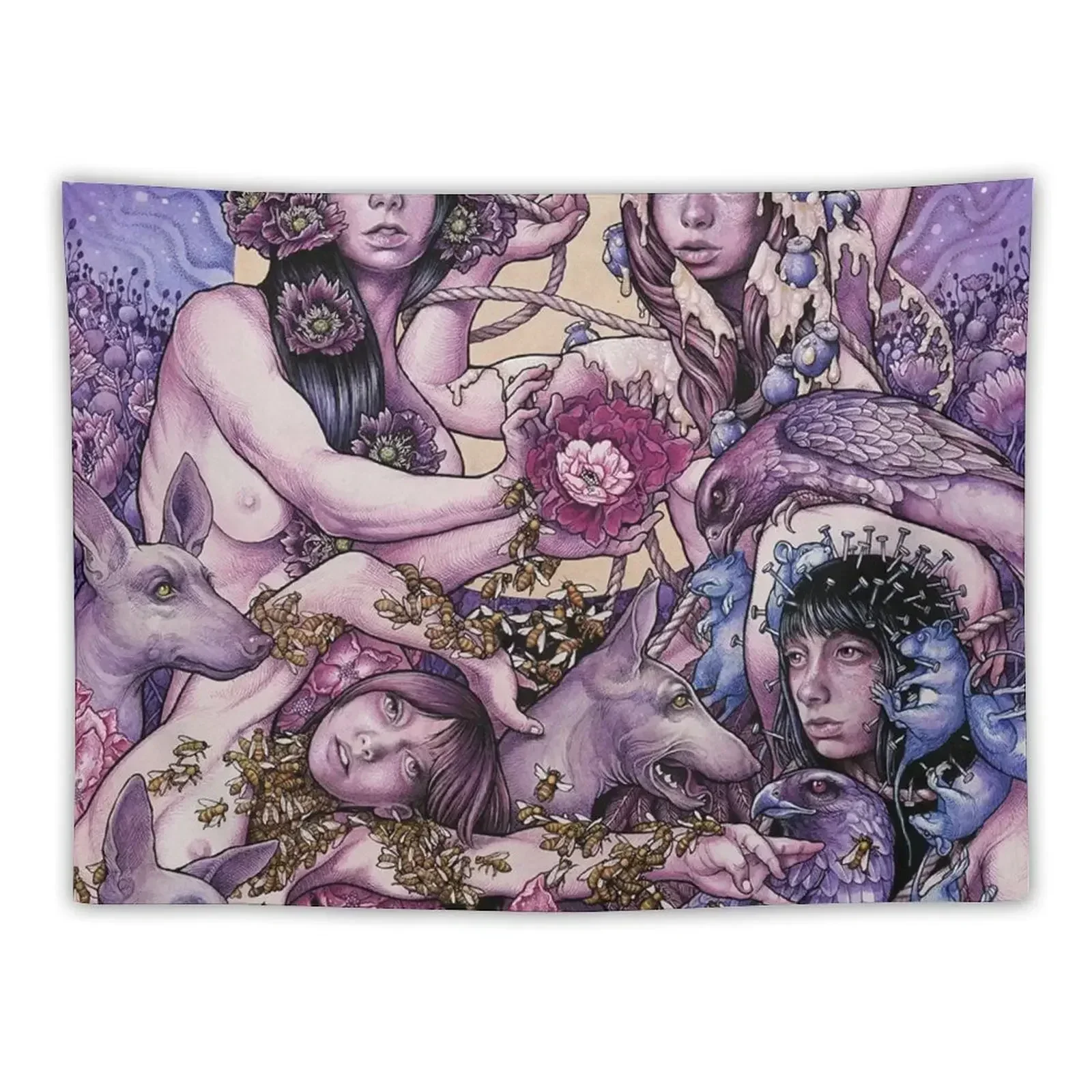 Baroness: Purple Tapestry Decorative Wall Decorative Wall Mural Home Supplies Luxury Living Room Decoration Tapestry