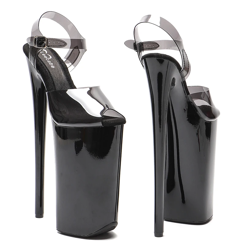 Leecabe  26CM/10inches TPU Upper Small open toe  Trendy fashion High Heel platform stripper heel sandals Pole Dance shoes