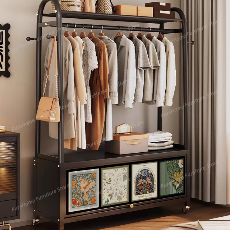 Perchero infantil con ruedas para secado de ropa, elegante perchero de pie para habitación, perchero de pasillo, mueble barato para ropa, mobiliario para el hogar.