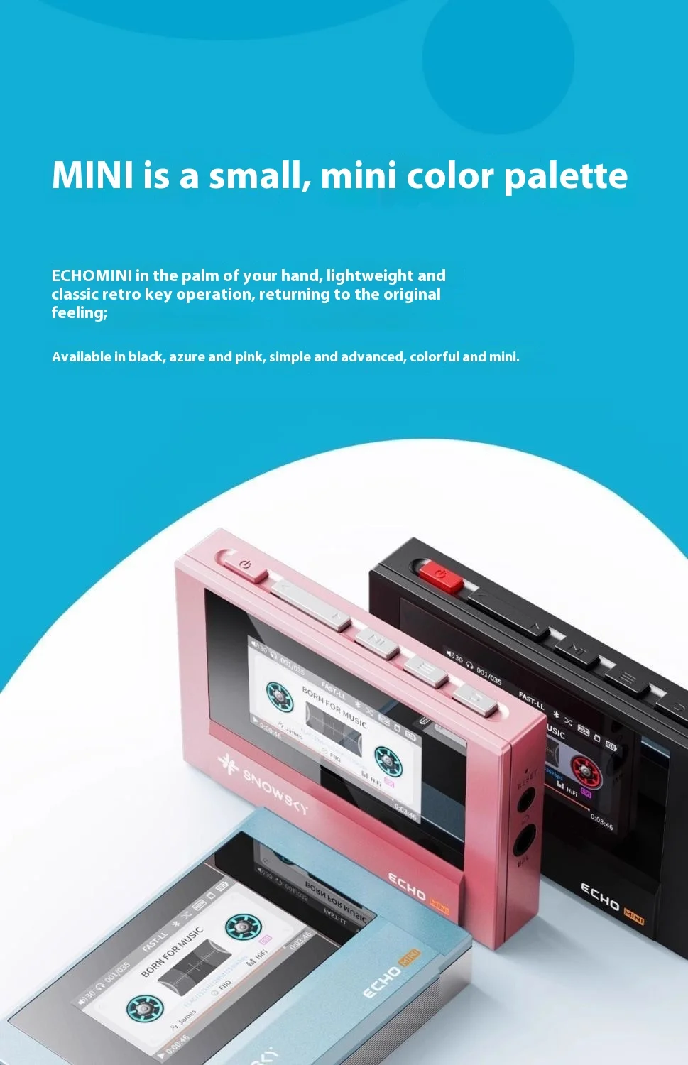 FiiO/Fiiao Snow ECHO MINI MP3 portátil sin pérdidas Bluetooth