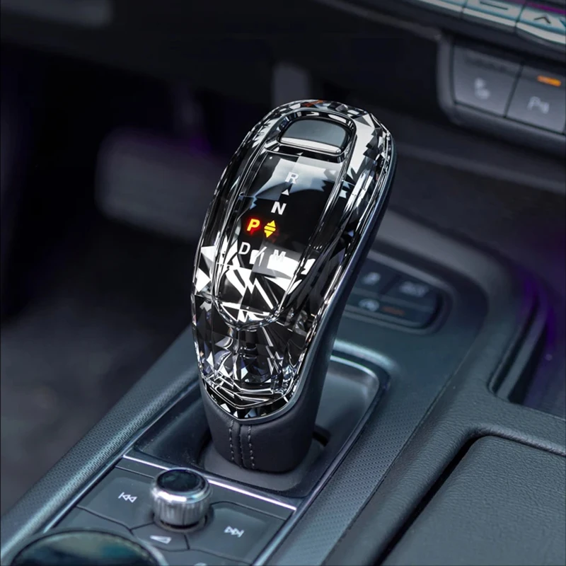 

Для Cadillac XT4 XT5 XT6 CT5 CT6 2020-2024: Хрустальная накладка на ручку переключения передач, замена чехла на ручку КПП, автомобильные аксессуары