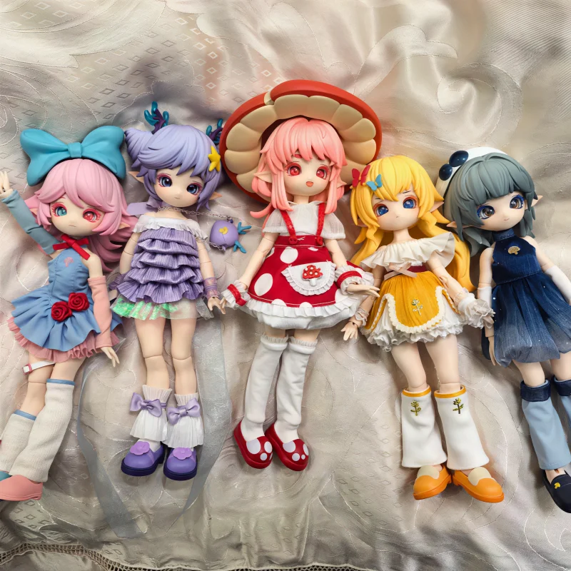 

Hot New Mogujun 1/6 Scale Bjd Blind Box Fantasy Fungi Series Articulated Collectible Doll Cute Desk Decor Gift Model Toy